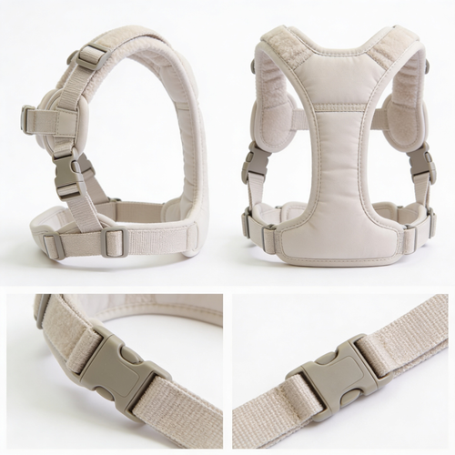 Love Pet Atelier Harnais en Maille résistante aux intempéries, réfléchissant, Anti-Traction pour Chiens de Petite et Moyenne Taille, Chats – Sécurisé avec Fermeture Auto-agrippante, Boucle, Double