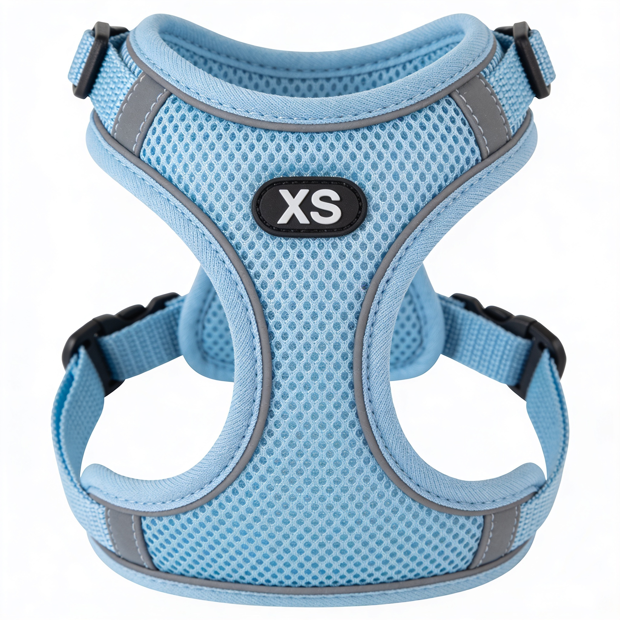 Love Pet Atelier Harnais en maille résistante aux intempéries pour animaux de compagnie, harnais réglable pour chats et chiens, bleu layette, taille XS